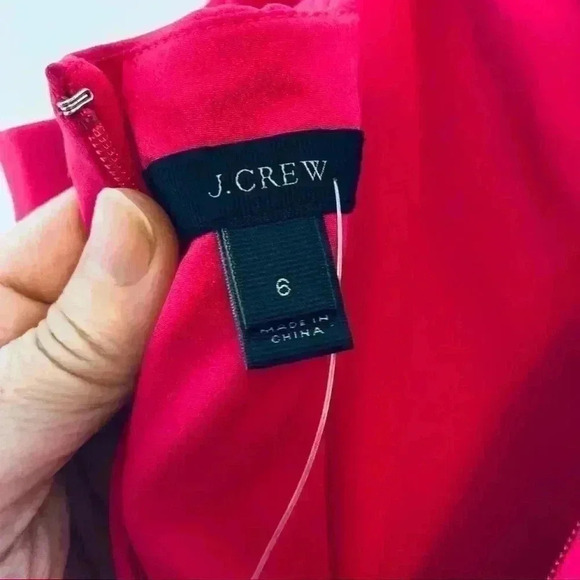 NWT J. Crew Hot Pink Maxi Dress Spaghetti Strap Size 6 - Picture 7 of 12